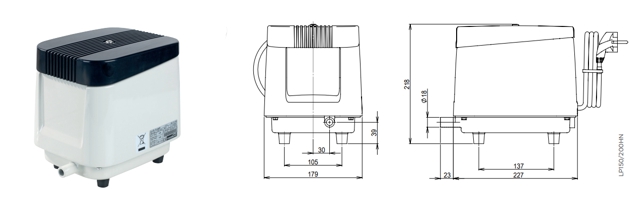 Hiblow HP rozměry a parametry